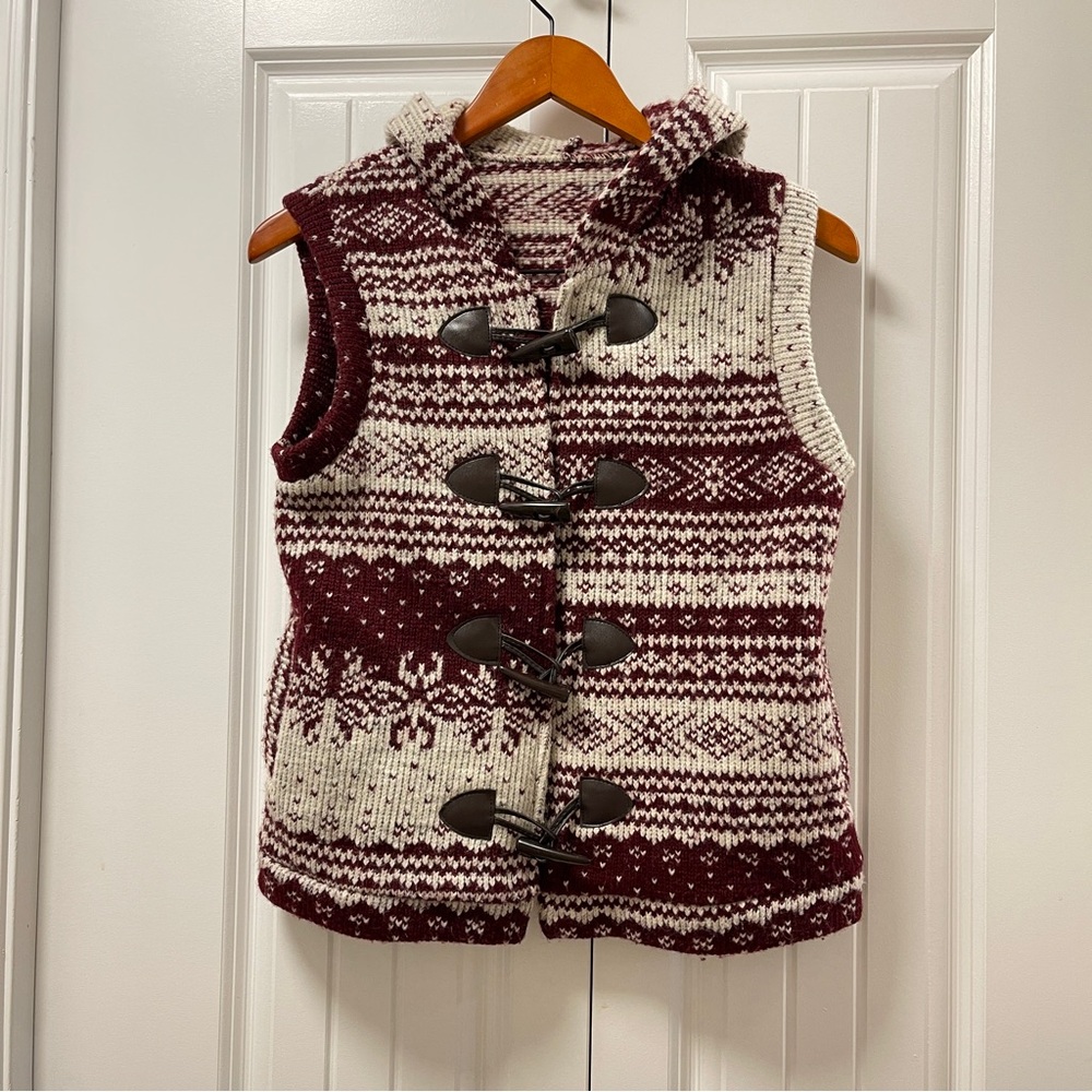 Vintage Wool Fair Isle Toggle Knit Vest –   Size S